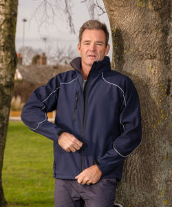 Hooded softshell jacket | black