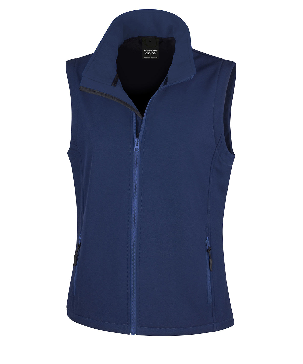 Womens printable softshell bodywarmer | navy/navy