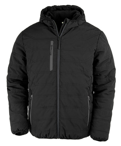 Recycled compass padded winter jacket | black/black