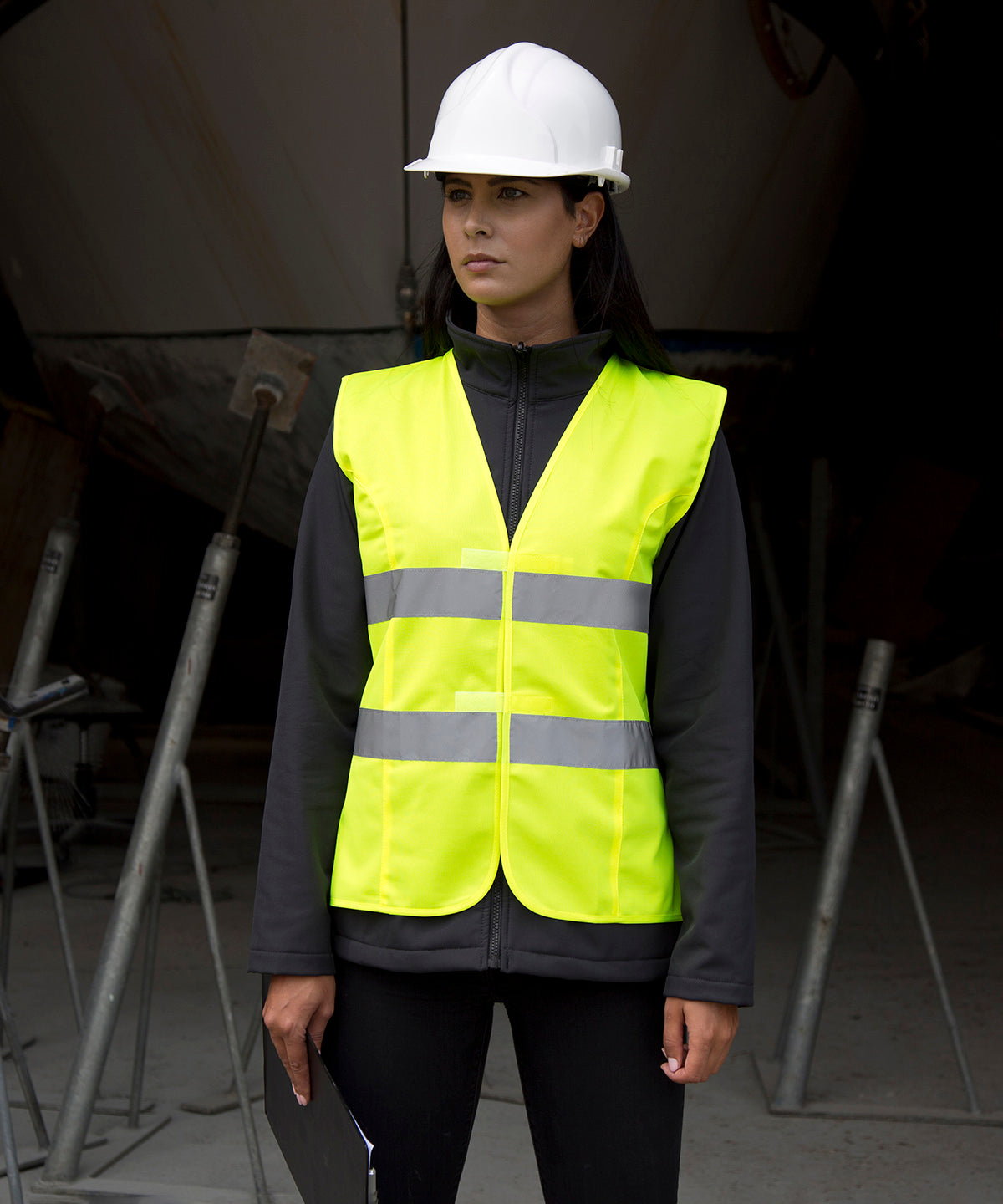 Womens high-viz tabard | fluorescent yellow