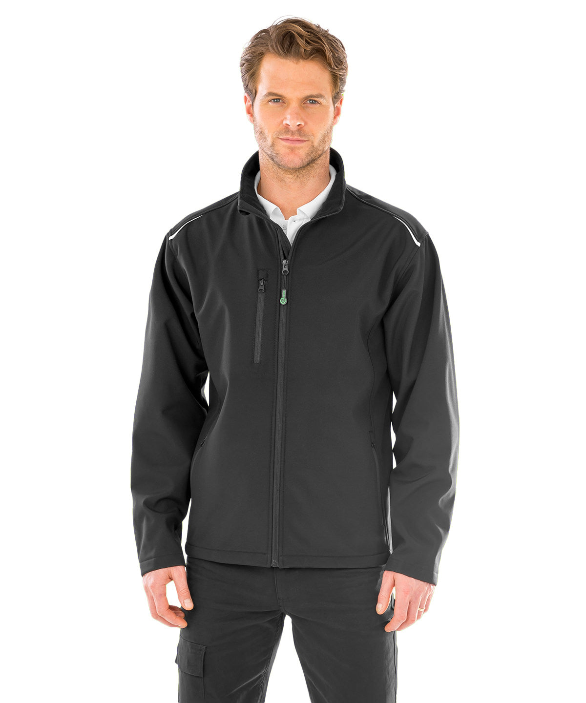 Recycled 3-layer printable softshell jacket | navy