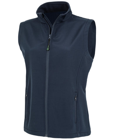 Womens recycled 2-layer printable softshell bodywarmer | navy
