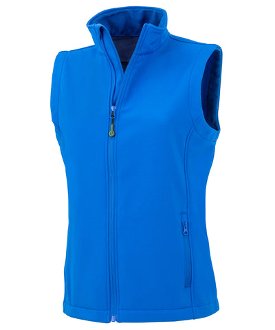 Womens recycled 2-layer printable softshell bodywarmer | royal
