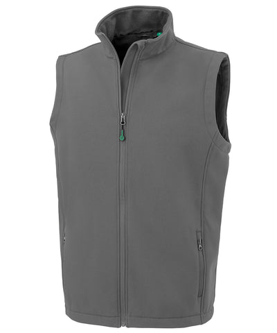 Mens recycled 2-layer printable softshell bodywarmer | workguard grey
