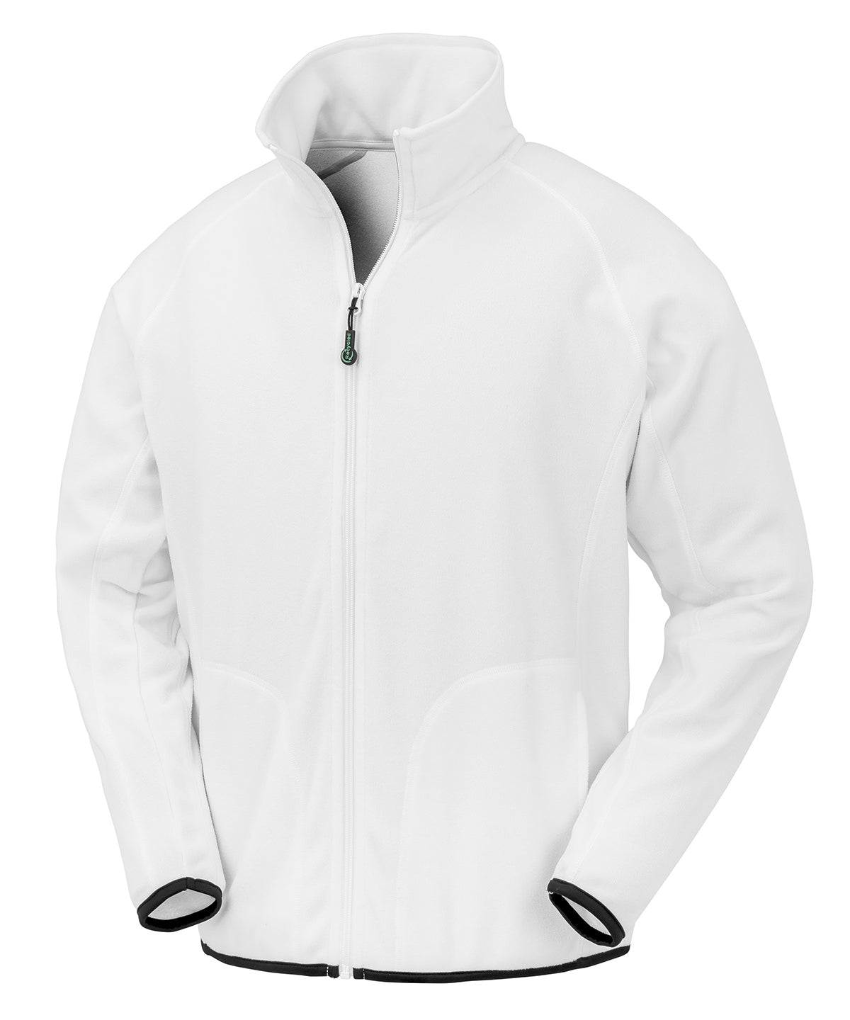 Recycled microfleece jacket | white