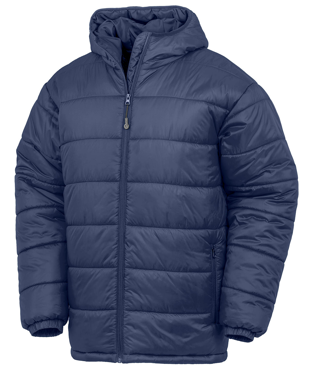 Recycled hooded padded parka | navy