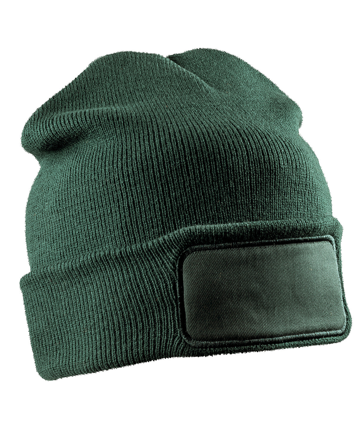 Recycled double knit printers beanie | bottle green