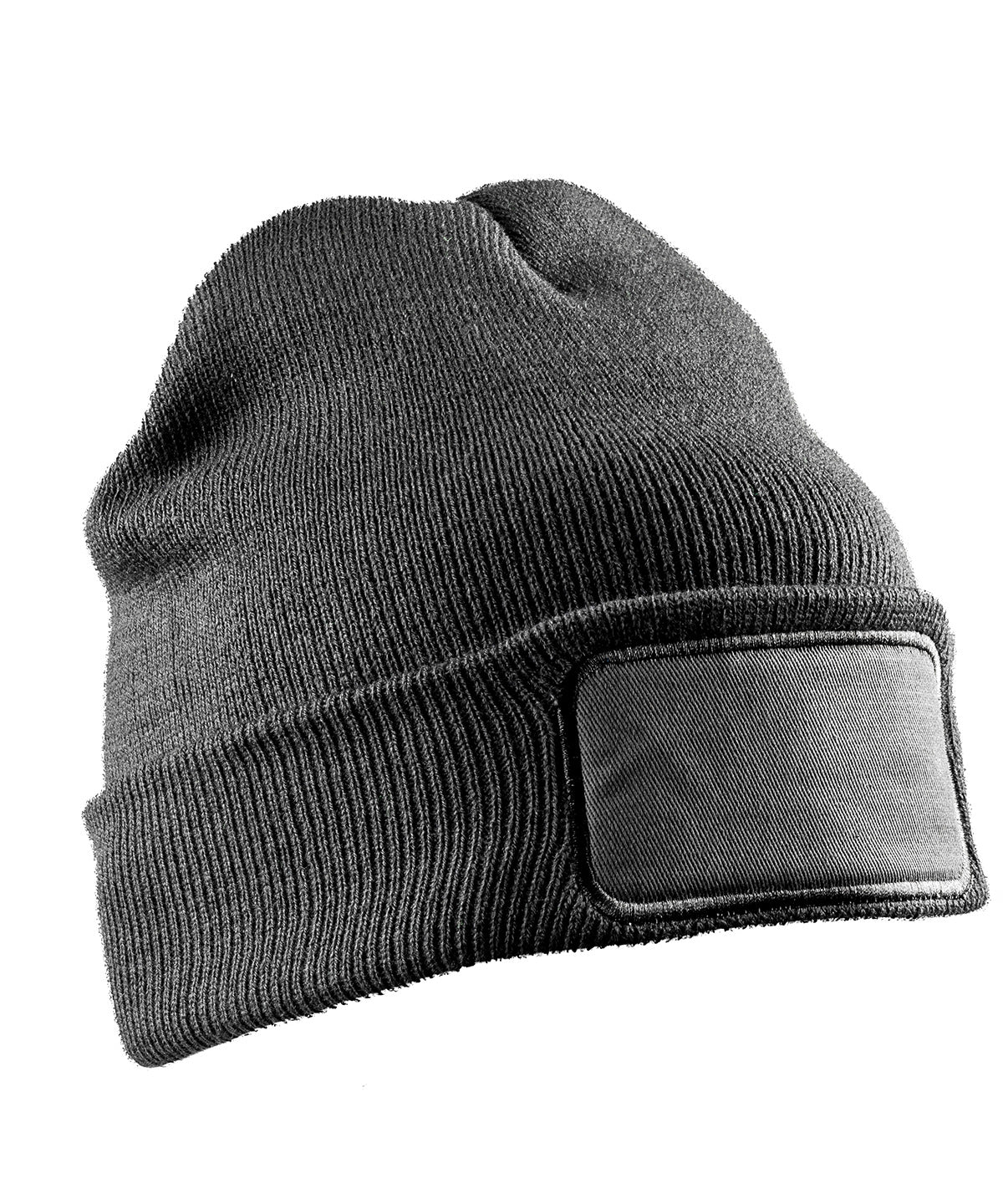 Recycled double knit printers beanie | grey