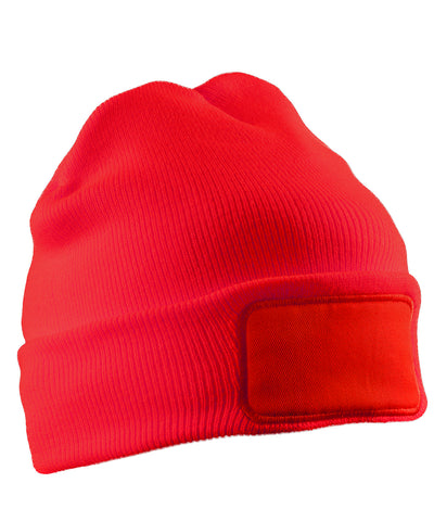 Recycled double knit printers beanie | red