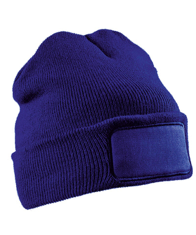 Recycled double knit printers beanie | royal