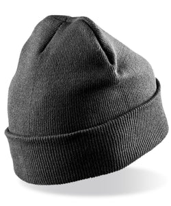 Recycled woolly ski hat | black