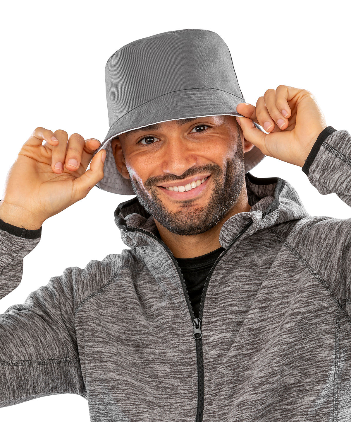 Core recycled reversible bucket hat | black