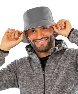 Core recycled reversible bucket hat | black