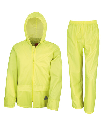 Waterproof jacket and trouser set | neon yellow