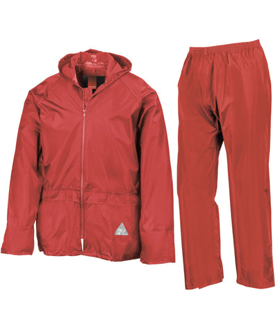 Waterproof jacket and trouser set | red