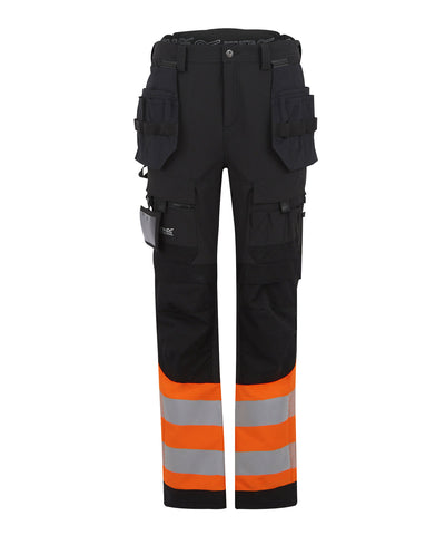 Hi-Vis X-Pro Stretch holster trousers (Class 1) | black/orange
