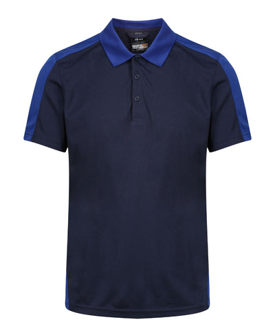 Contrast wicking polo | navy/new royal