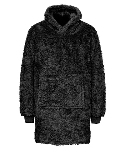 The Ribbon teddy bear fabric hoodie | black