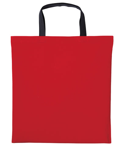 Varsity cotton shopper short handle | fire red/black