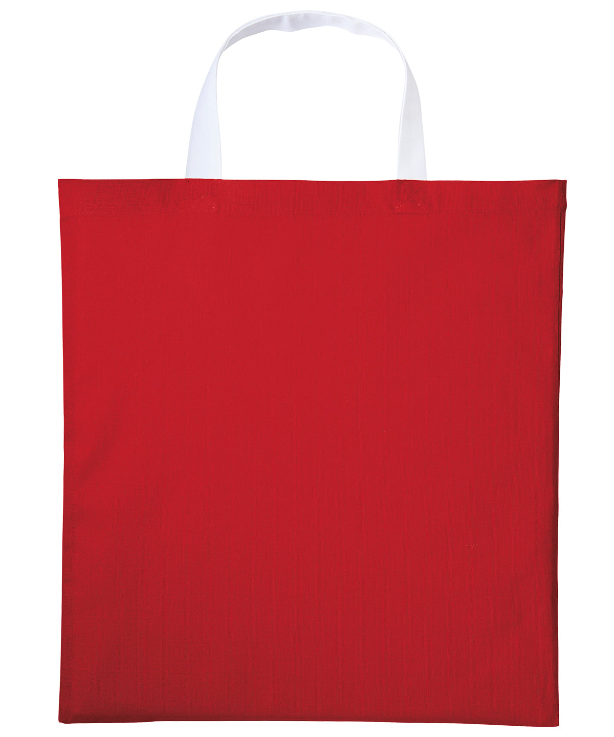 Varsity cotton shopper short handle | fire red/white