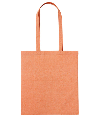 Recycled cotton shopper long handle | orange marl
