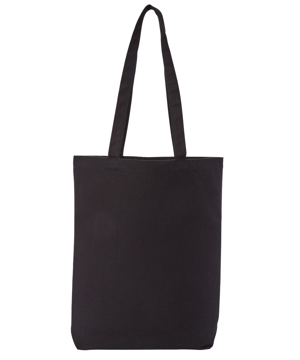 Recycled premium canvas flat base shopper | black