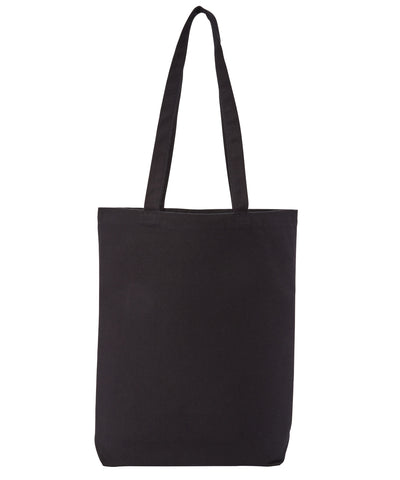 Recycled premium canvas flat base shopper | black