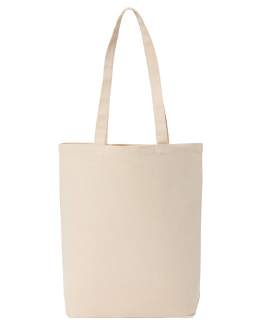 Recycled premium canvas flat base shopper | natural