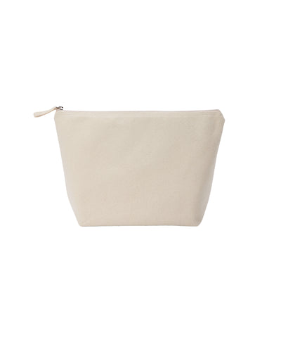 Recycled luxe canvas accessory bag | natural