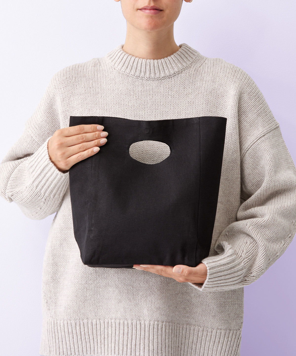 Recycled premium canvas lunch bag | black
