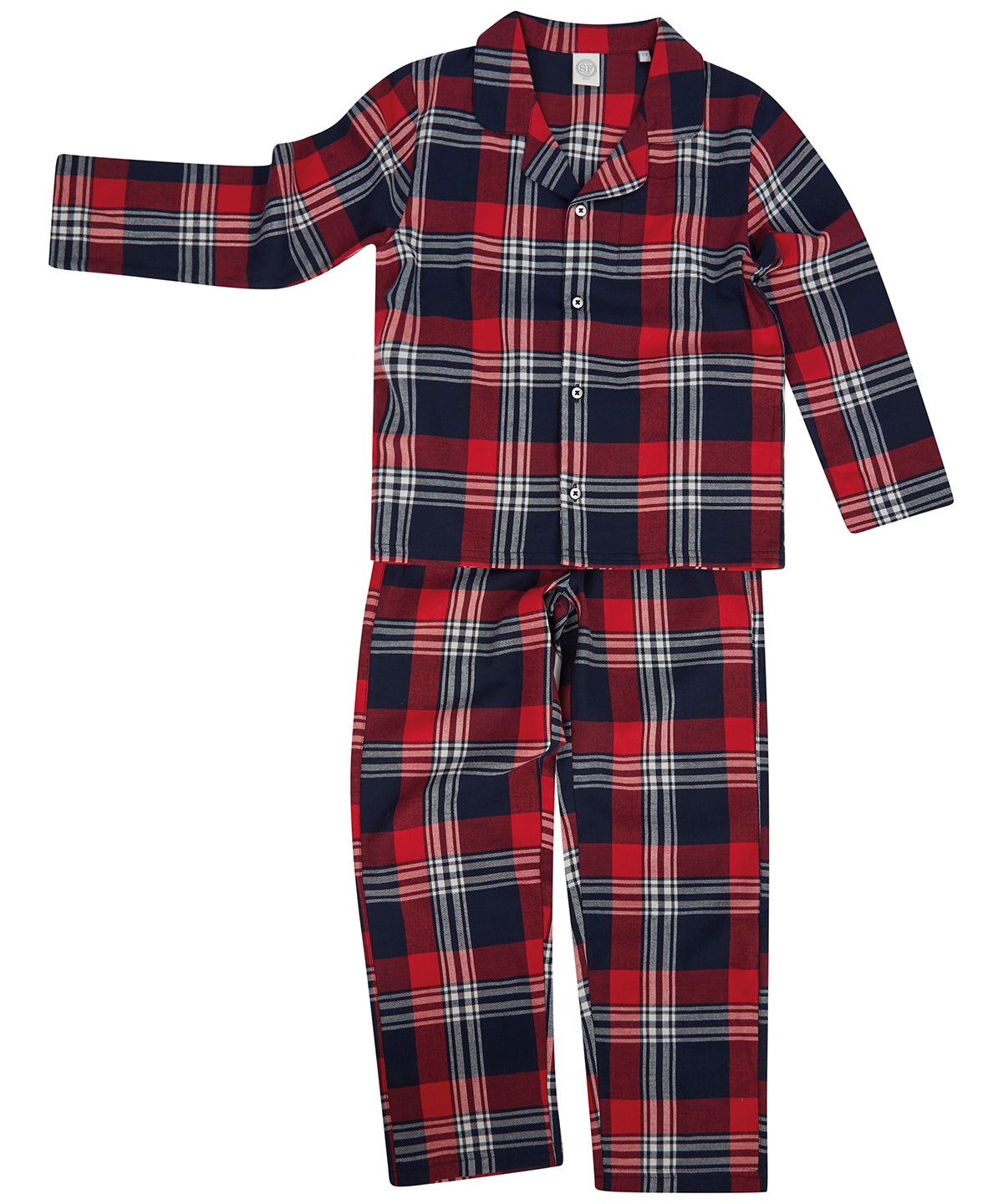 Kids tartan lounge set | red/navy check