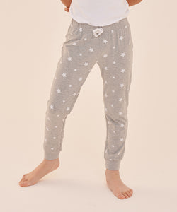 Kids cuffed lounge pants | navy/white stars