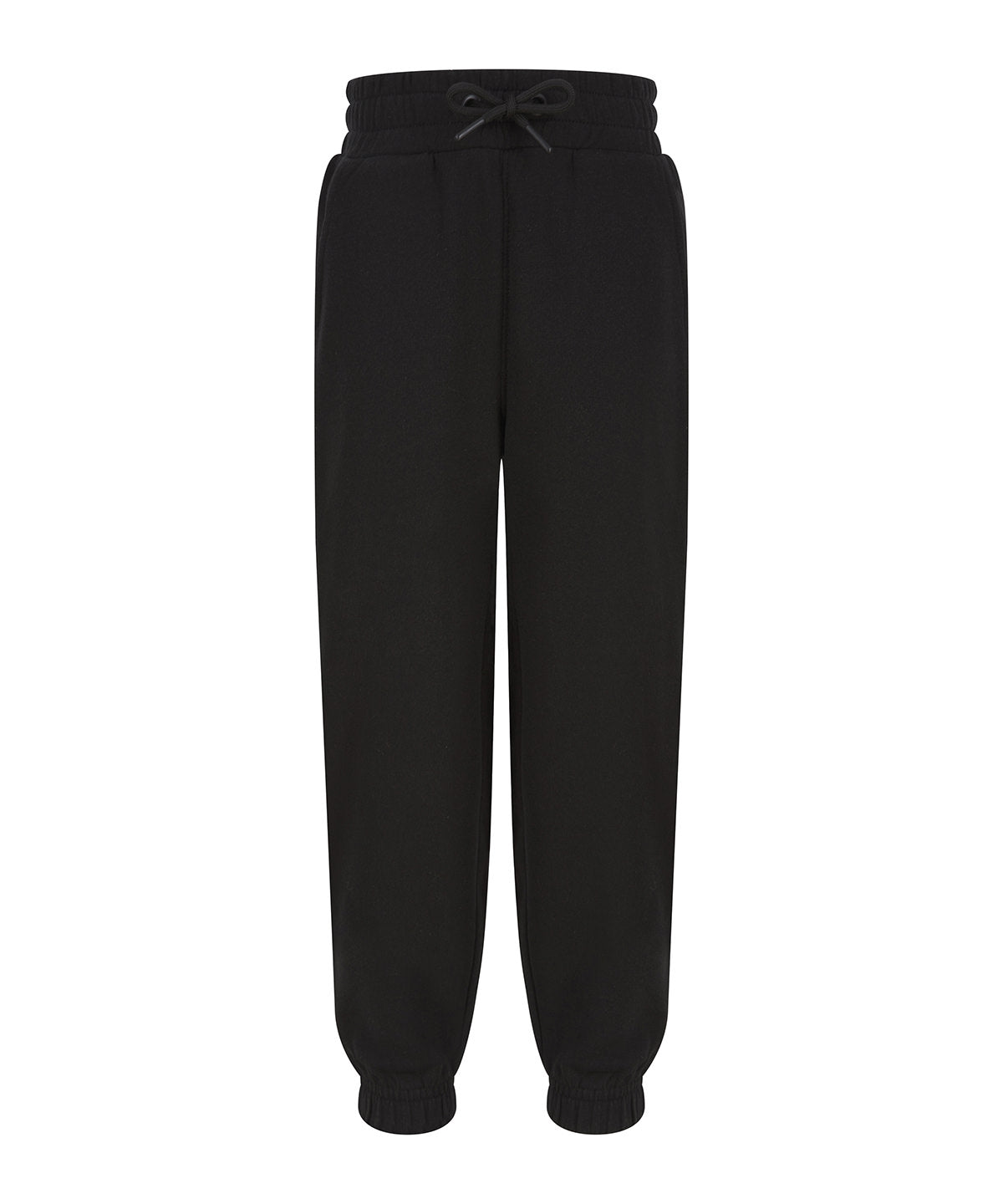 Girls black cuffed joggers