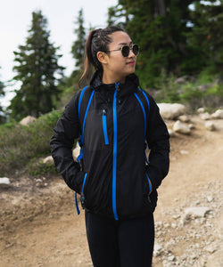 Womens Olympia shell | black/bright red