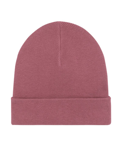 Rib beanie in unisex fit (STAU772) | hibiscus rose