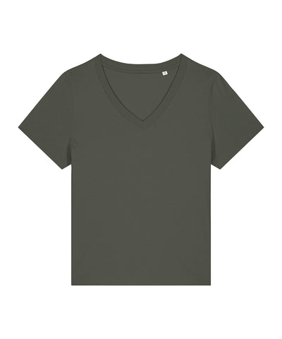 Womens Stella Isla v-neck t-shirt (STTW176) | khaki