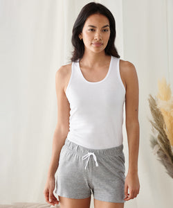 Womens short pyjama set (in a bag) | white/heather grey