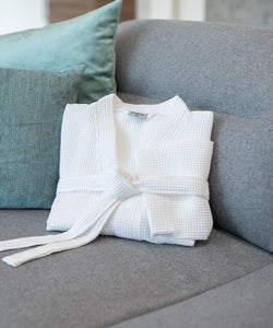 Waffle robe | white