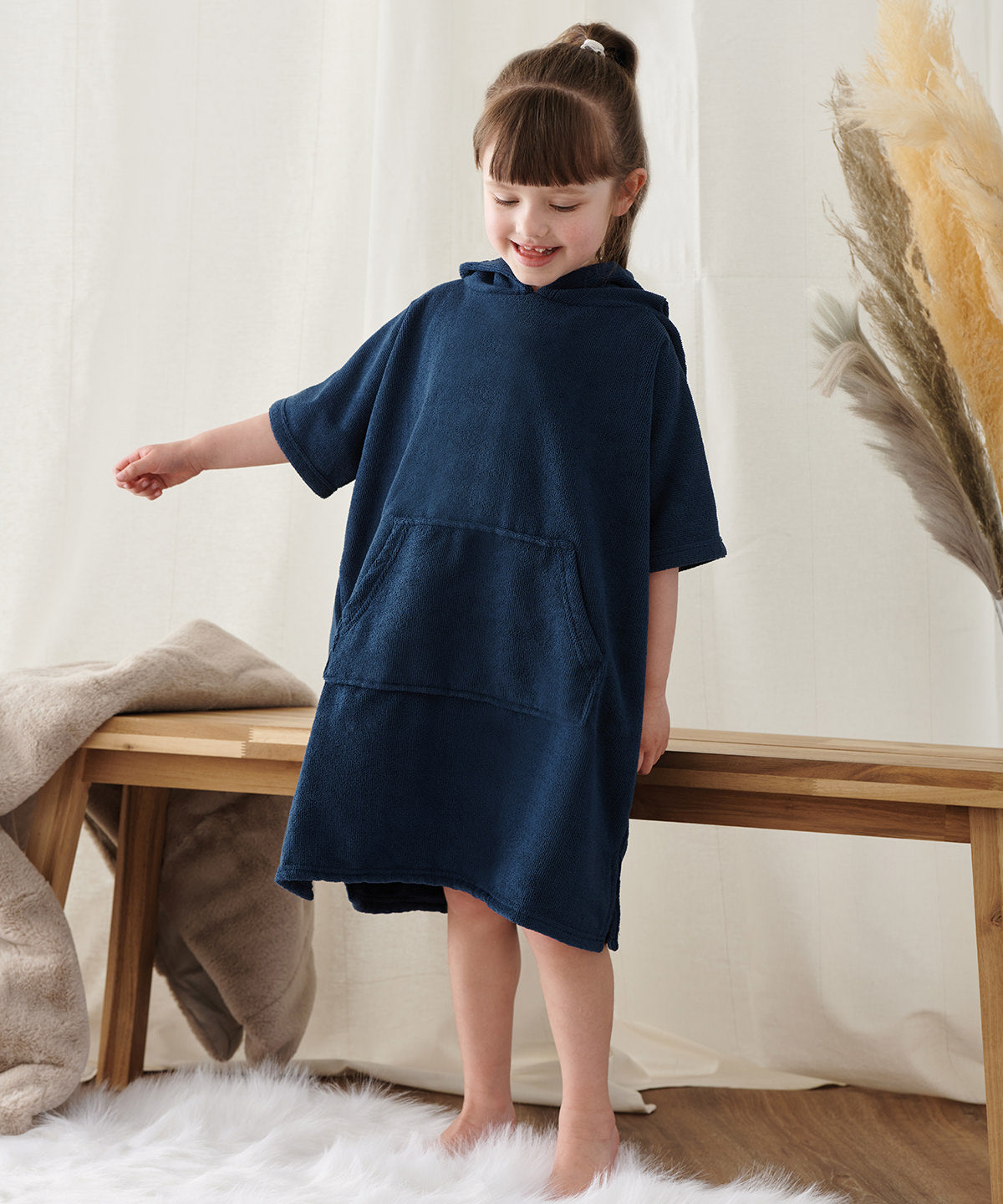 Kids poncho | black