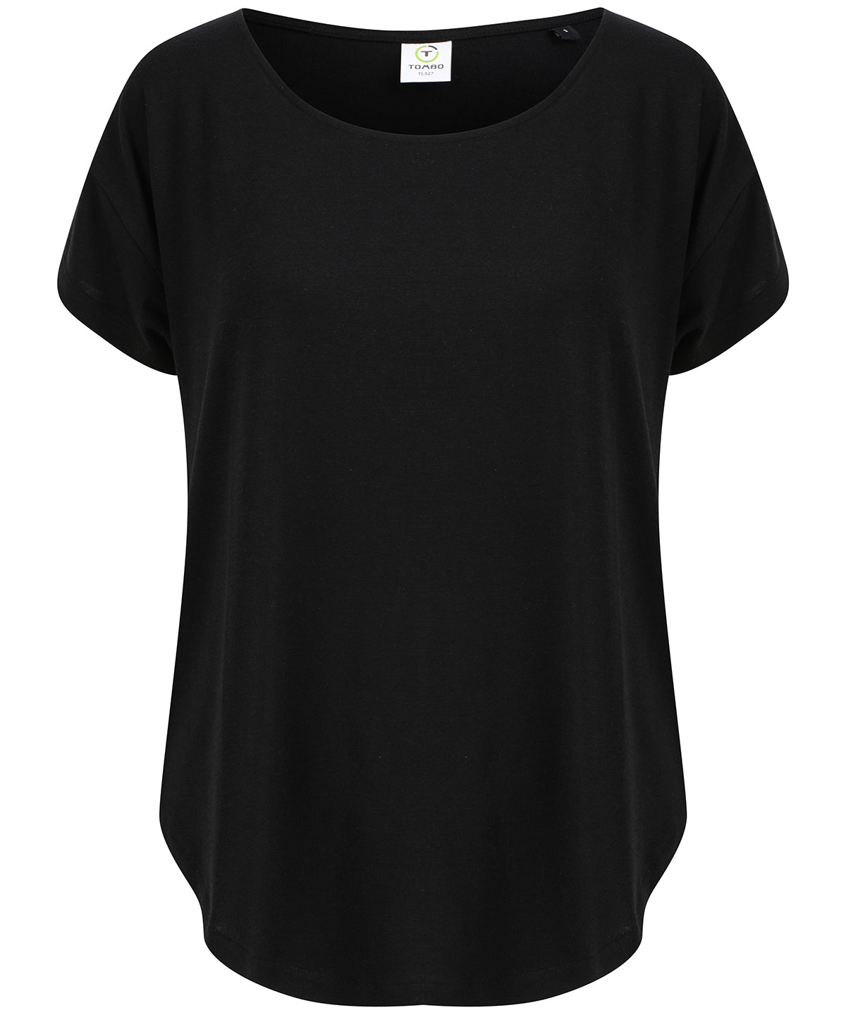 Scoop neck T | black