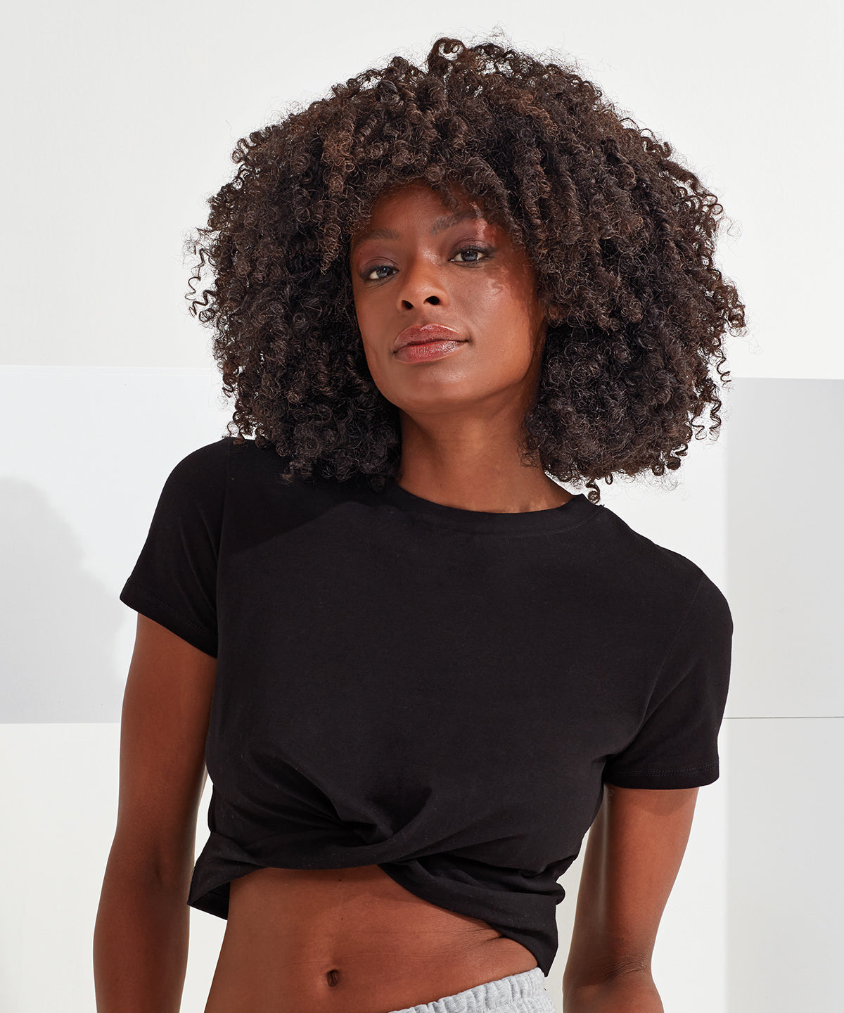 Womens TriDri® twist crop top | black