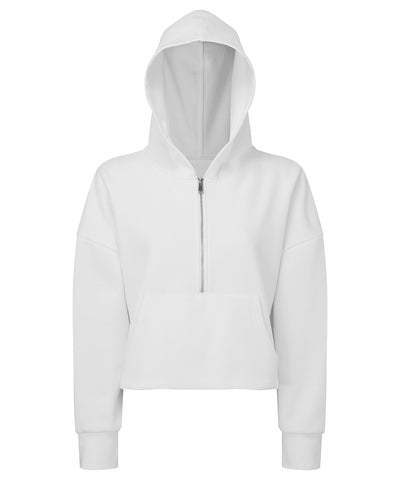 Womens TriDri® 1/2 zip hoodie | white
