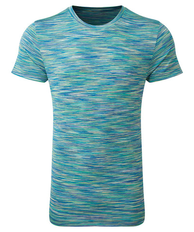 TriDri® space dye performance t-shirt | green/blue