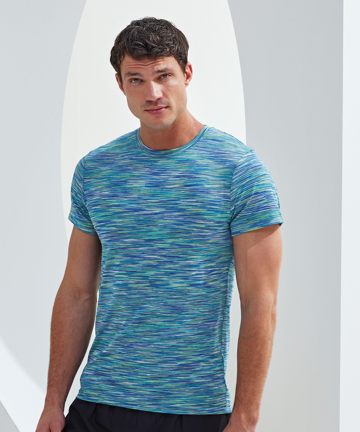 TriDri® space dye performance t-shirt | black/grey