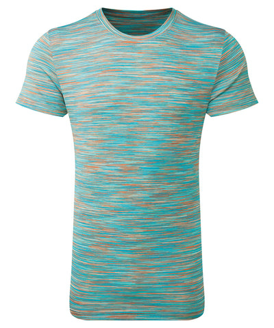 TriDri® space dye performance t-shirt | orange/mint