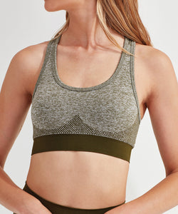 TriDri® seamless 3D fit multi-sport sculpt bra | black melange