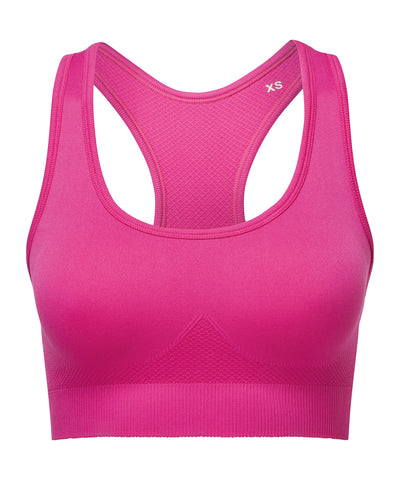 TriDri® seamless 3D fit multi-sport sculpt solid colour bra | fuchsia