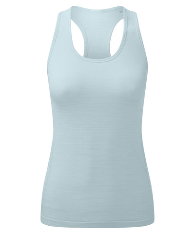 Womens TriDri® recycled seamless 3D fit multi-sport flex vest | sky blue melange