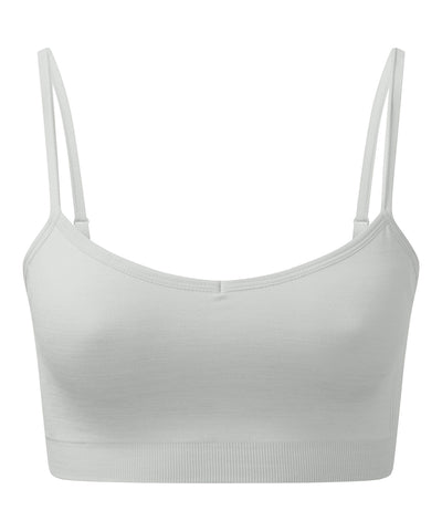 Womens TriDri® recycled seamless 3D fit multi-sport flex bra | cool grey melange