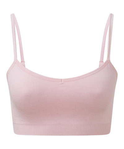 Womens TriDri® recycled seamless 3D fit multi-sport flex bra | light pink melange